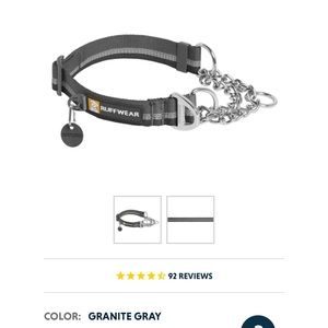Grey Ruffwear Martingale Dog Collar